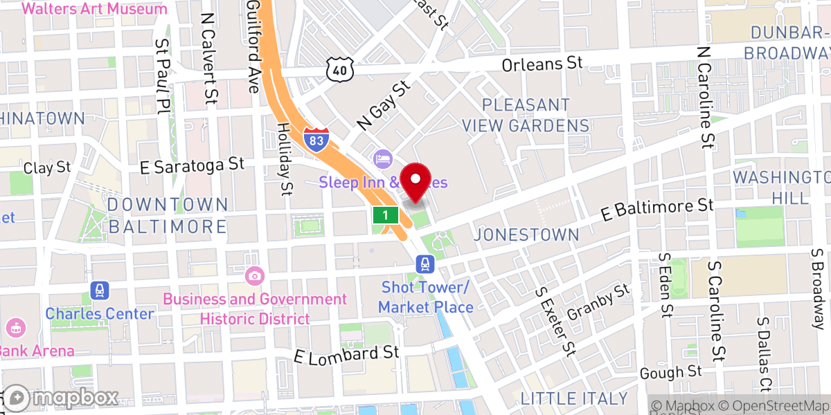Map showing location of St. Vincent de Paul Church