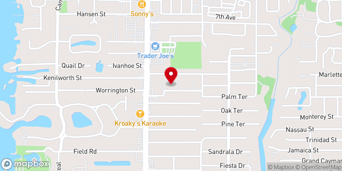 Map showing location of New Life Worship Center