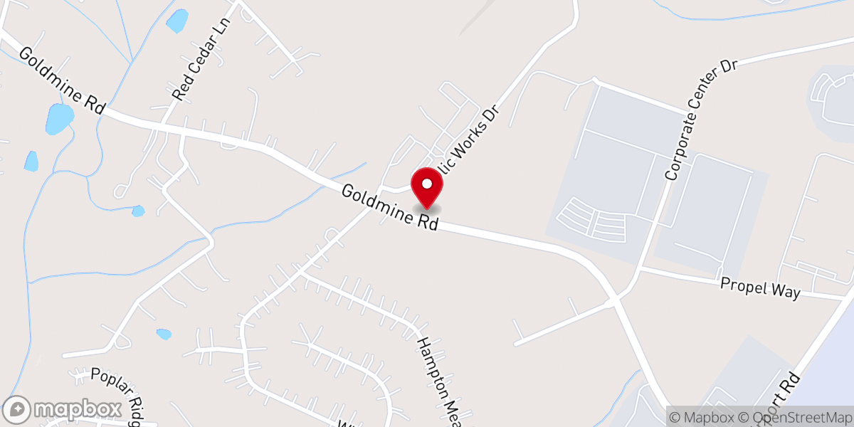 Map showing location of Gordonville Church