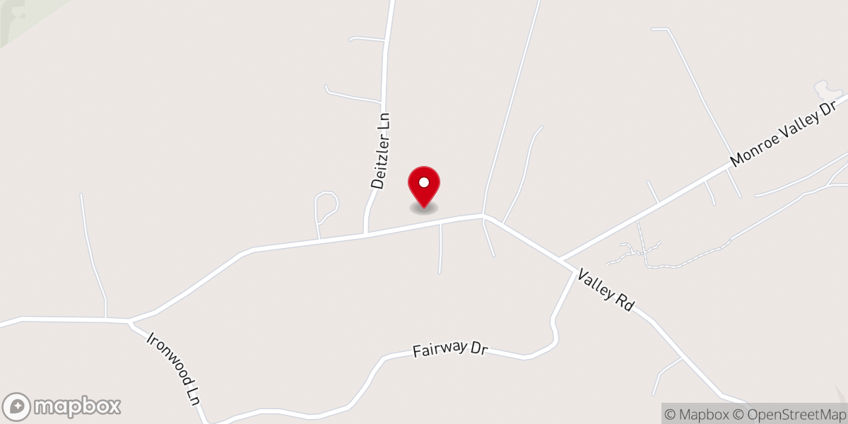 Map showing location of Monroe Valley Chapel