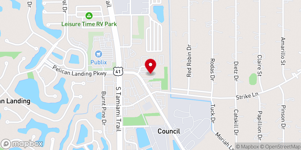 Map showing location of Gospel Baptist Church & Christian School