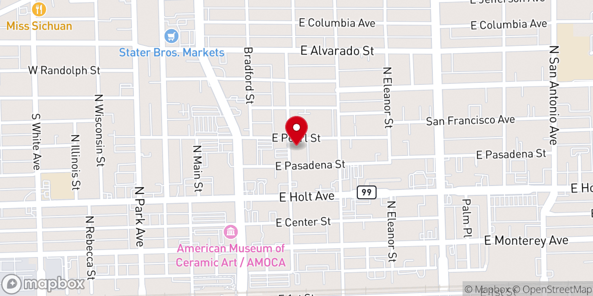 Map showing location of Trinity United Methodist Church