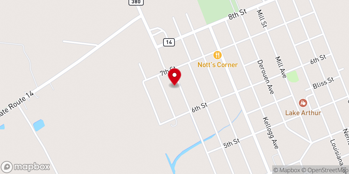 Map showing location of Antioch Baptist Church