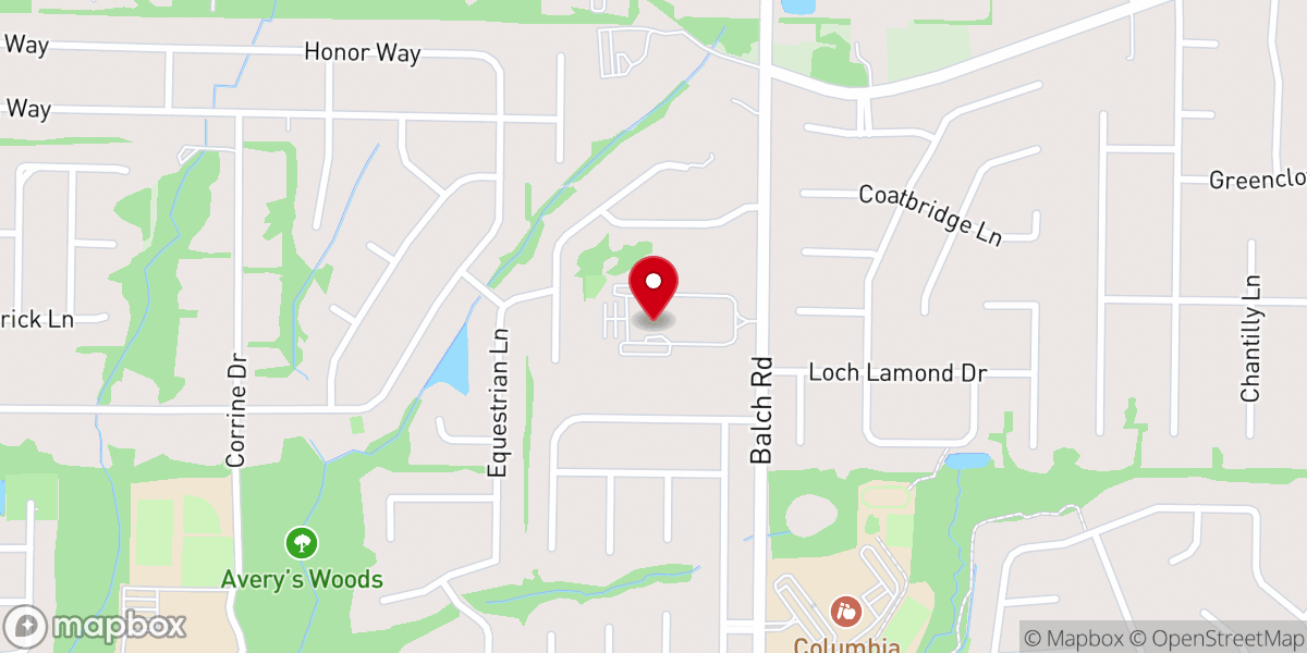 Map showing location of Madison Baptist Church
