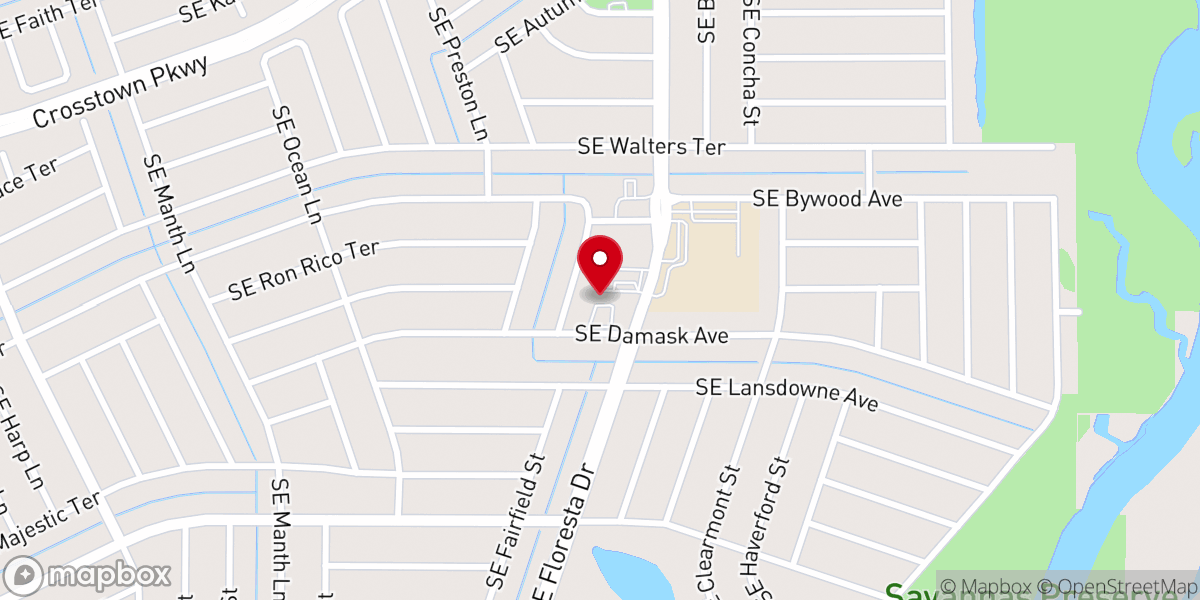 Map showing location of Christ Lutheran School