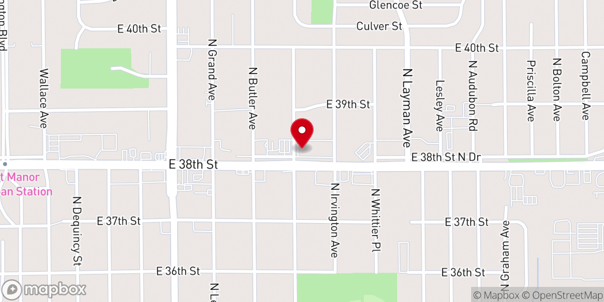 Map showing location of Emmaus Christian Church