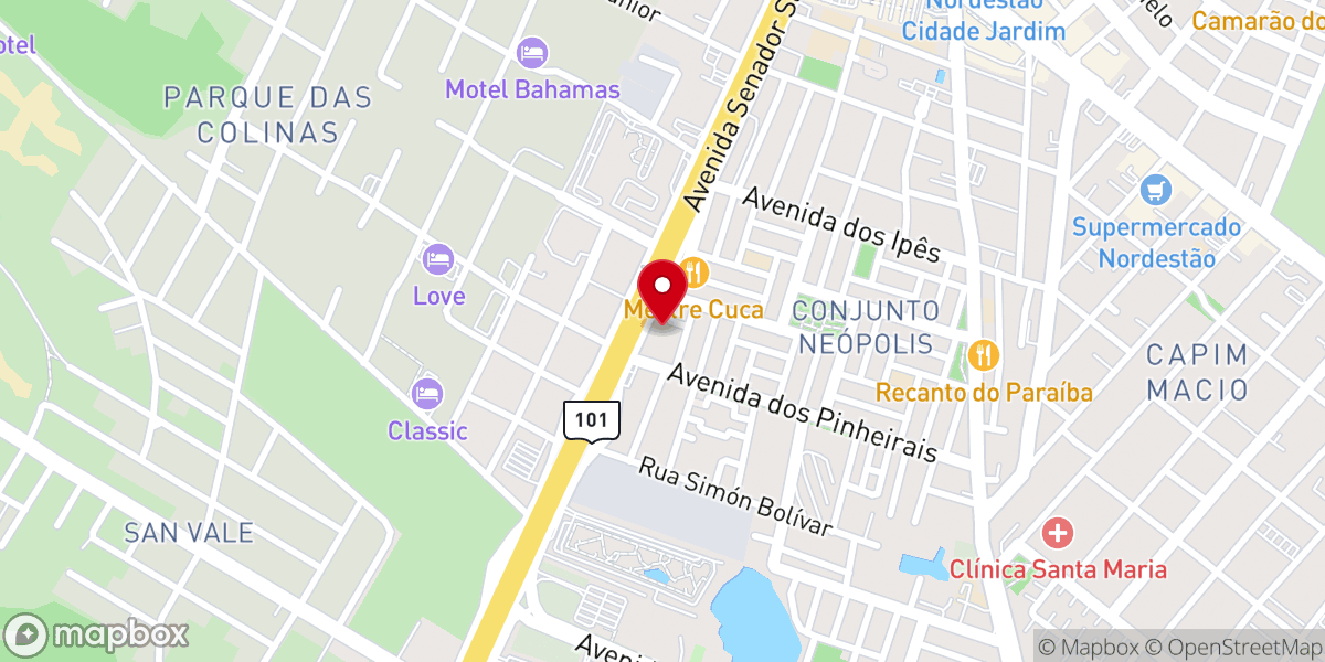 Map showing location of IBCidade - Igreja Batista Cidade
