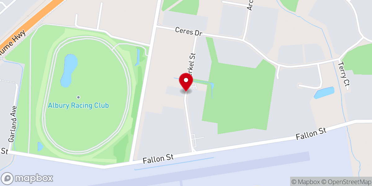 Map showing location of Albury Bible Church
