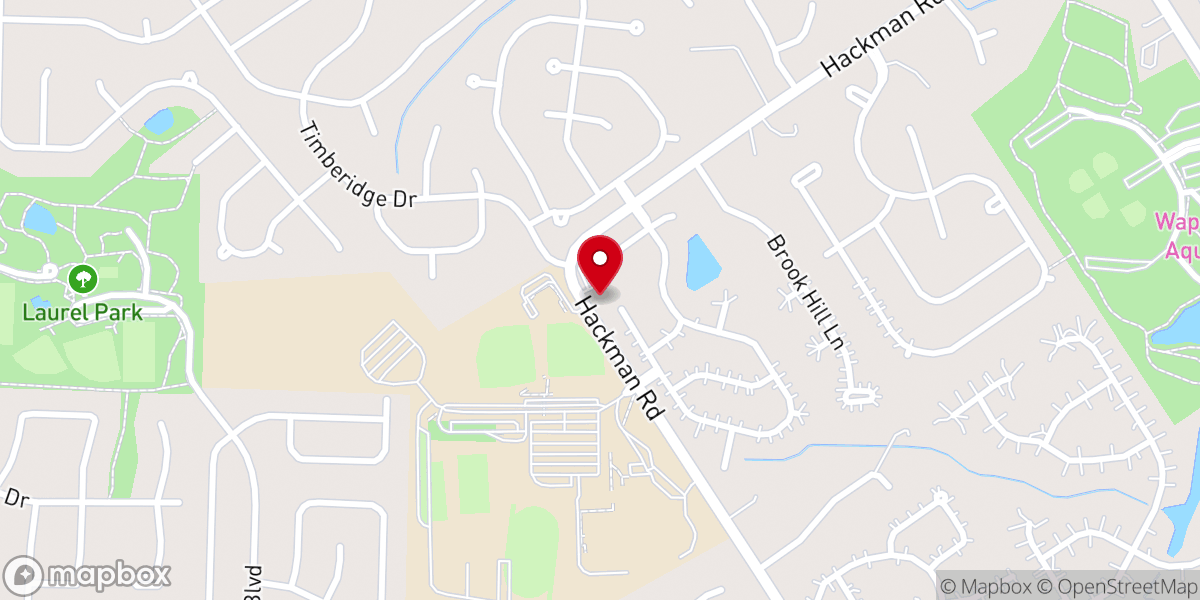 Map showing location of Hackmann Road Church of Christ