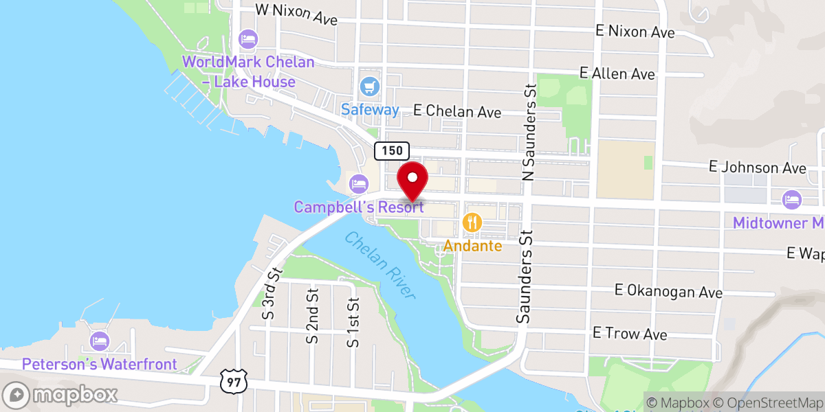 Map showing location of St Andrew's Episcopal Church