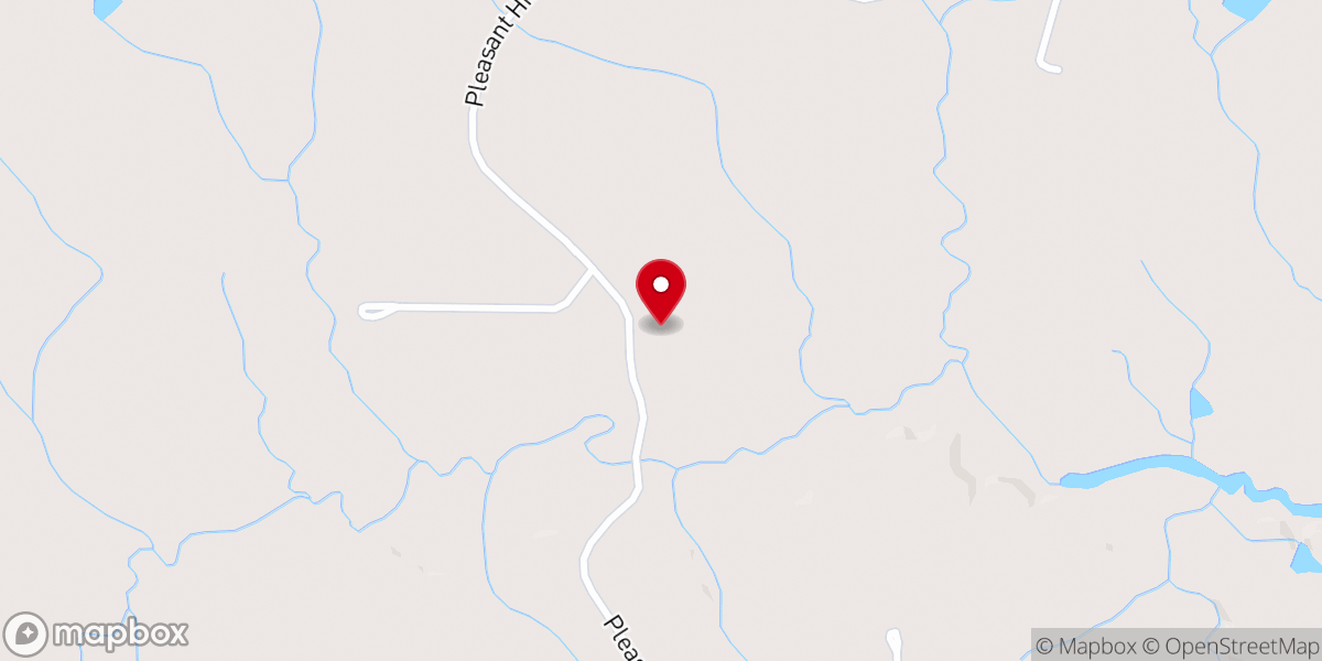 Map showing location of Pleasant Hill Church
