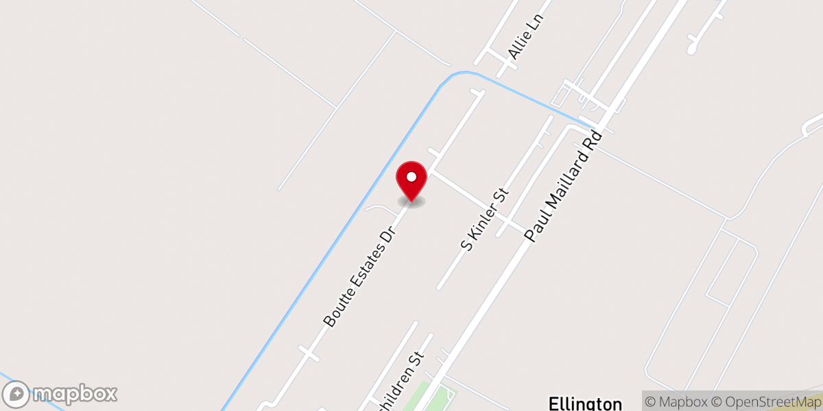 Map showing location of Boutte Community Park
