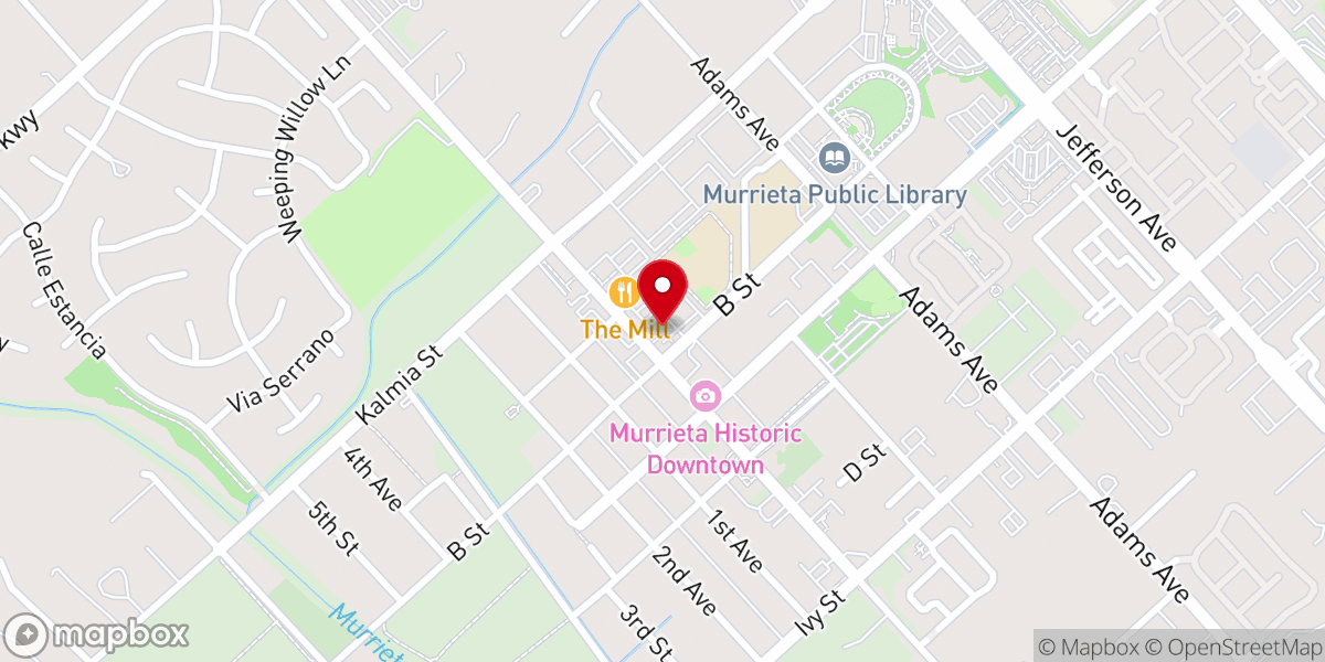 Map showing location of Murrieta Korean Presbyterian Church