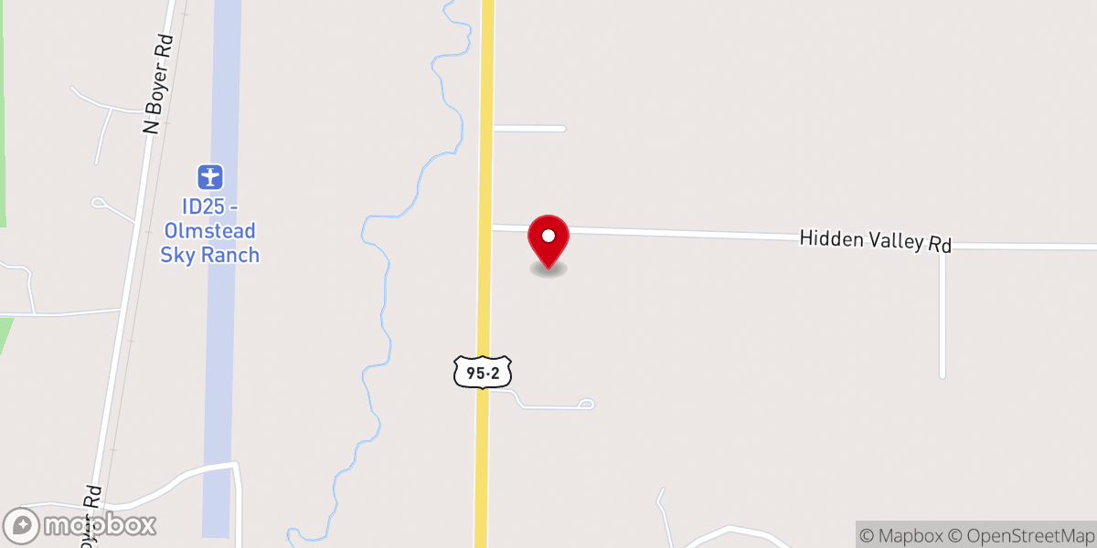 Map showing location of Harvest Valley Worship Center