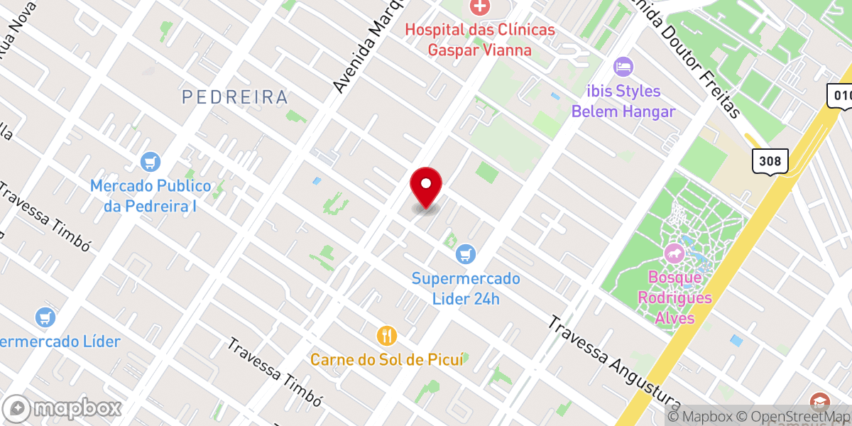 Map showing location of Igreja Batista Renovada Aliança Belém