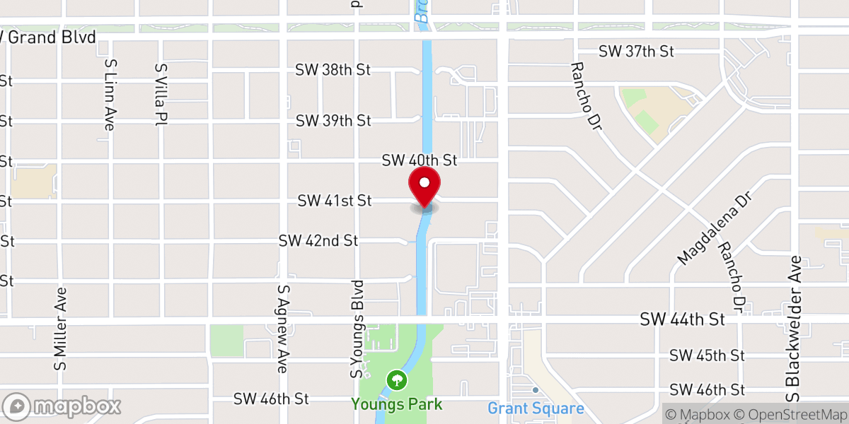Map showing location of South Young Sovereign Grace Church