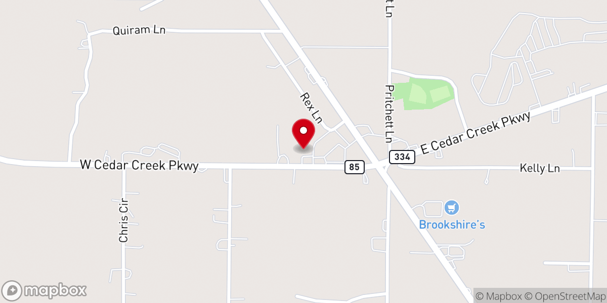 Map showing location of Church of Christ