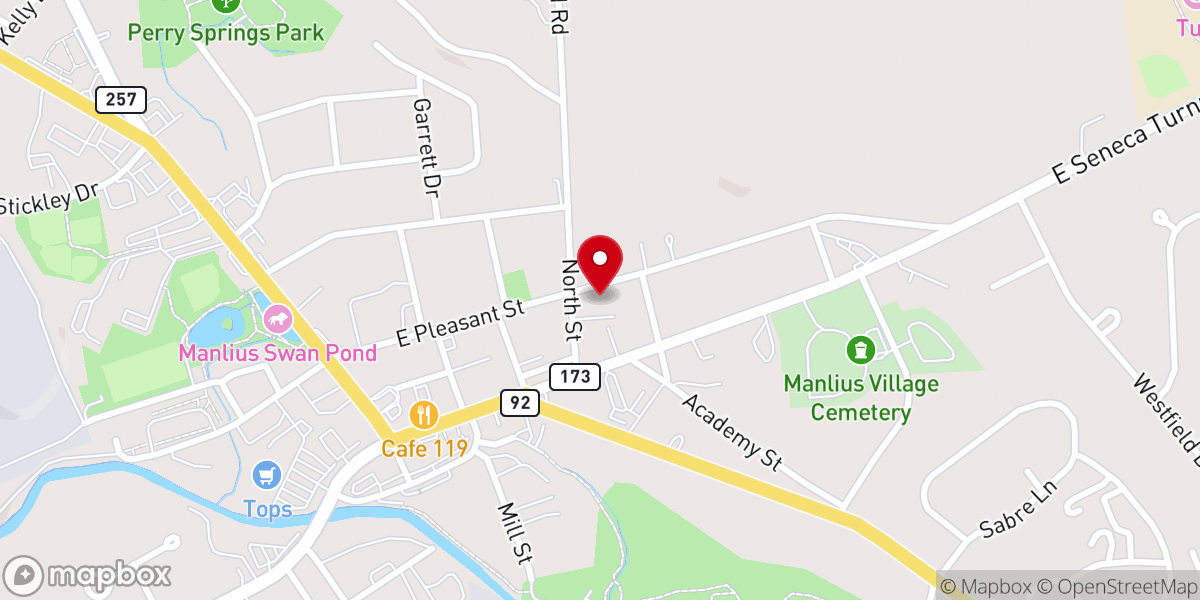 Map showing location of First Baptist Church