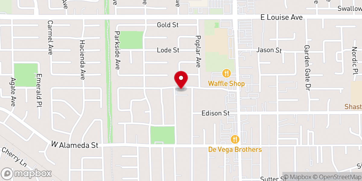 Map showing location of Church of the Nazarene