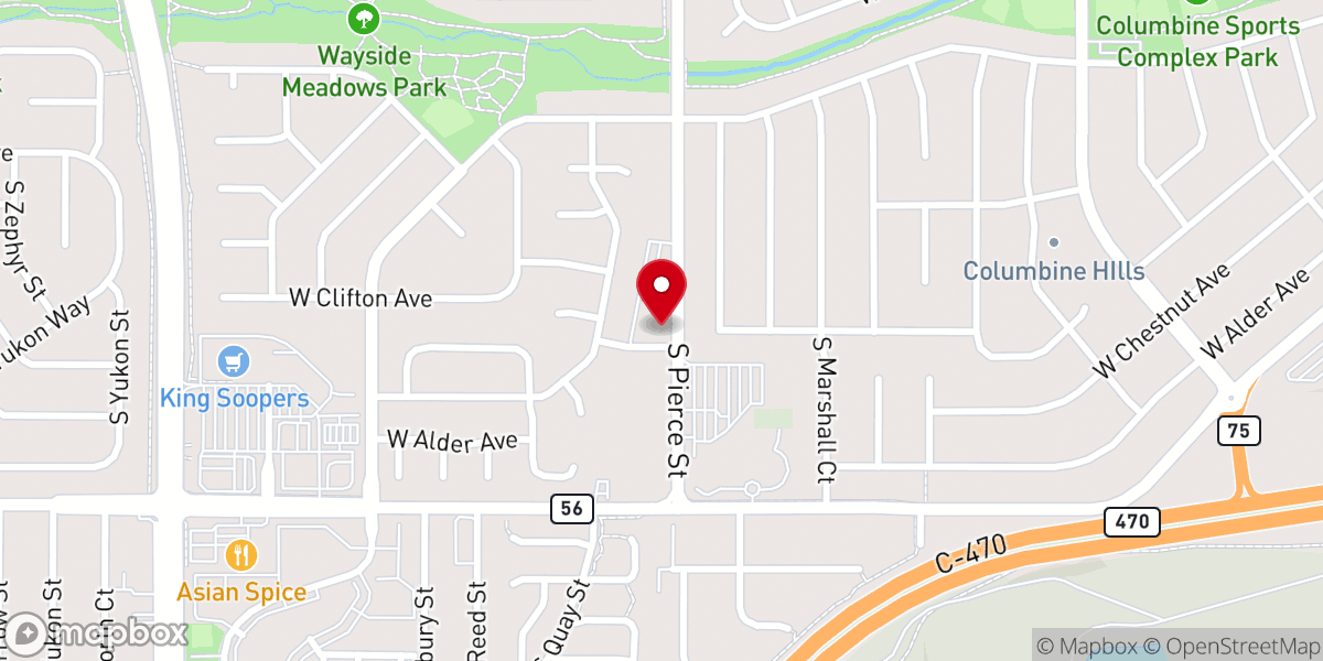 Map showing location of Deer Creek Church