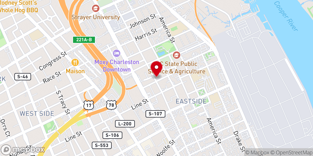 Map showing location of Mount Carmel United Methodist Church