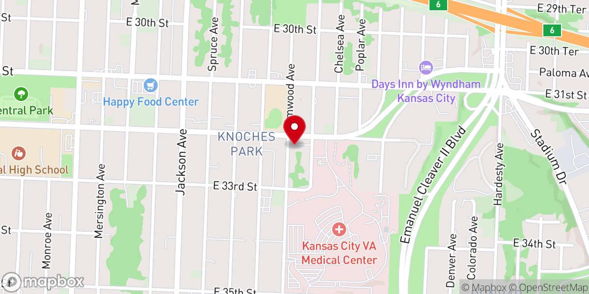 Map showing location of Gospel Hall Inc