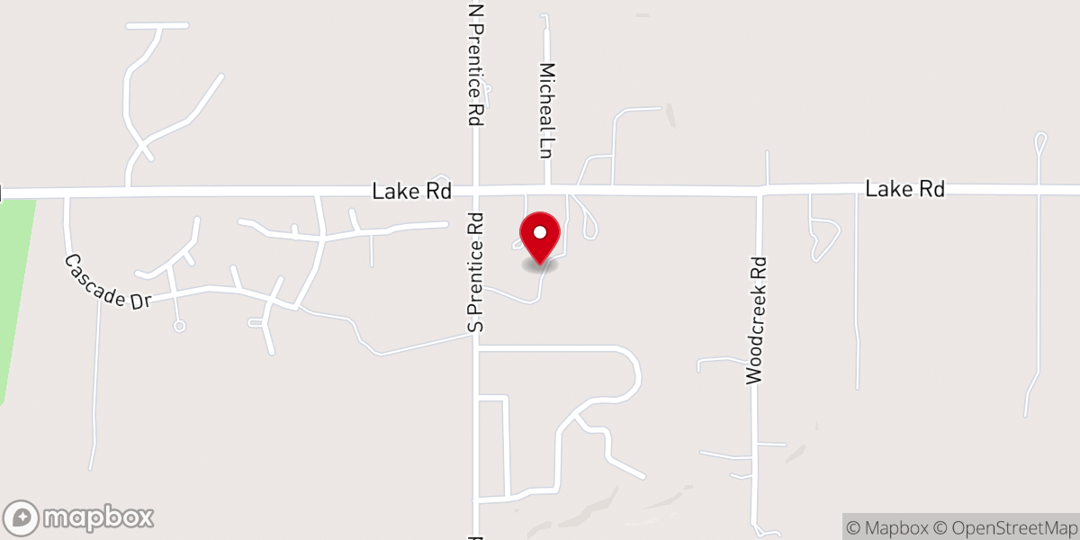 Map showing location of Eastern Heights Christian Church