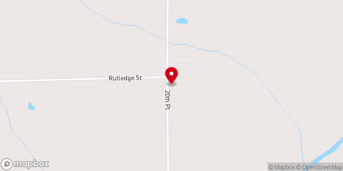 Map showing location of St. Paul Lutheran Church