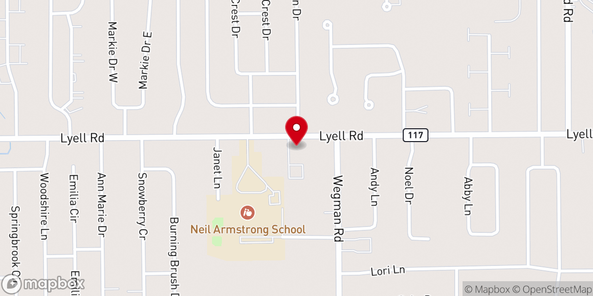 Map showing location of Rochester Christian Church Ministries