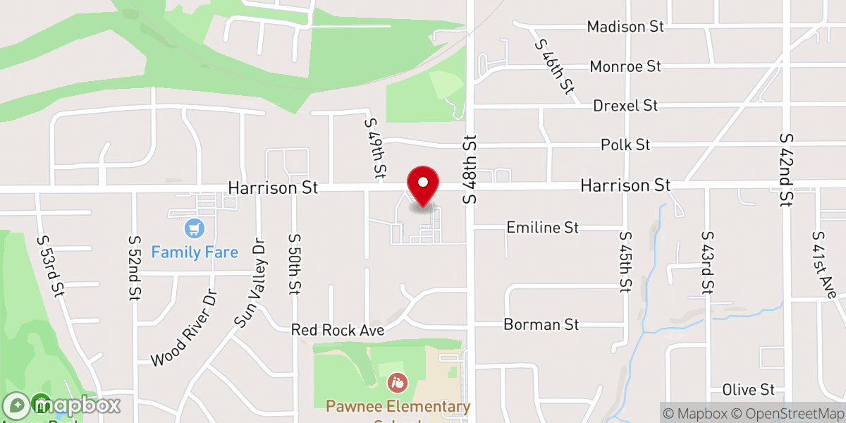Map showing location of South Side Assembly of God Church