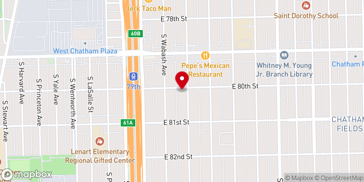 Map showing location of Saint James Evangelical Lutheran Church