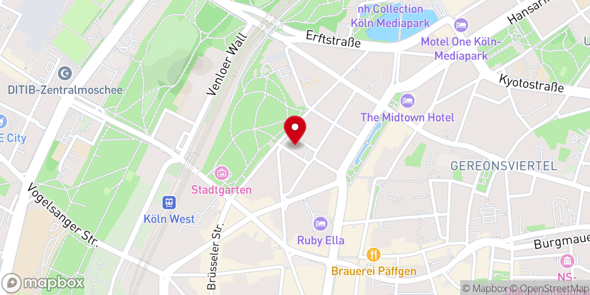 Map showing location of Christuskirche