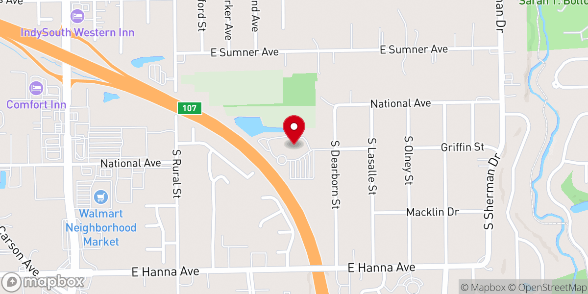 Map showing location of Falam Baptist Church Of Indiana