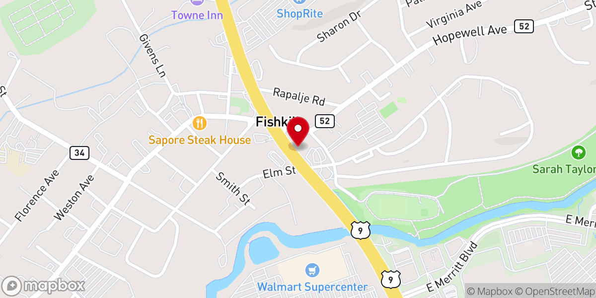 Map showing location of Trinity Episcopal Church