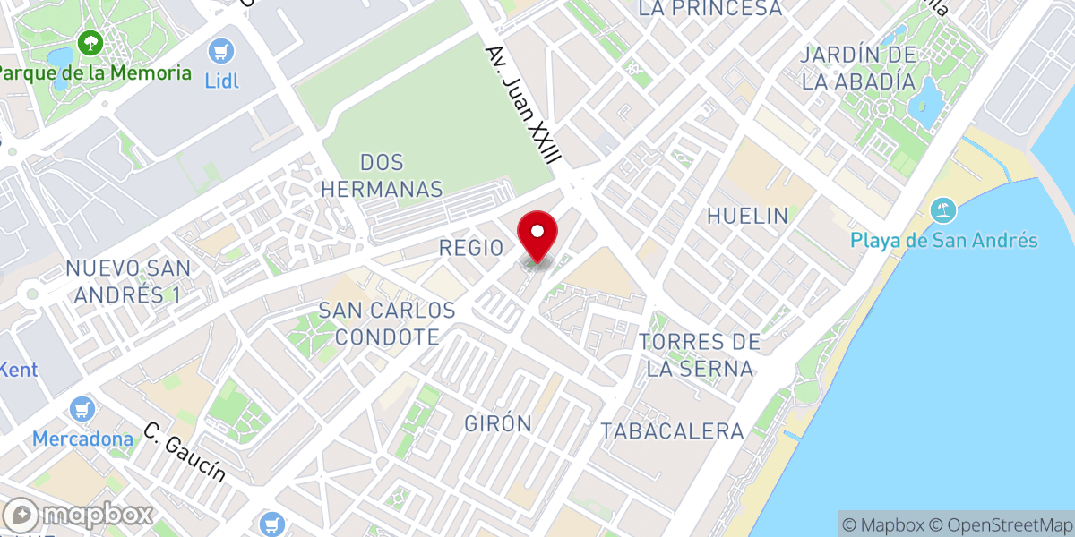 Map showing location of Capilla de los Milagros.