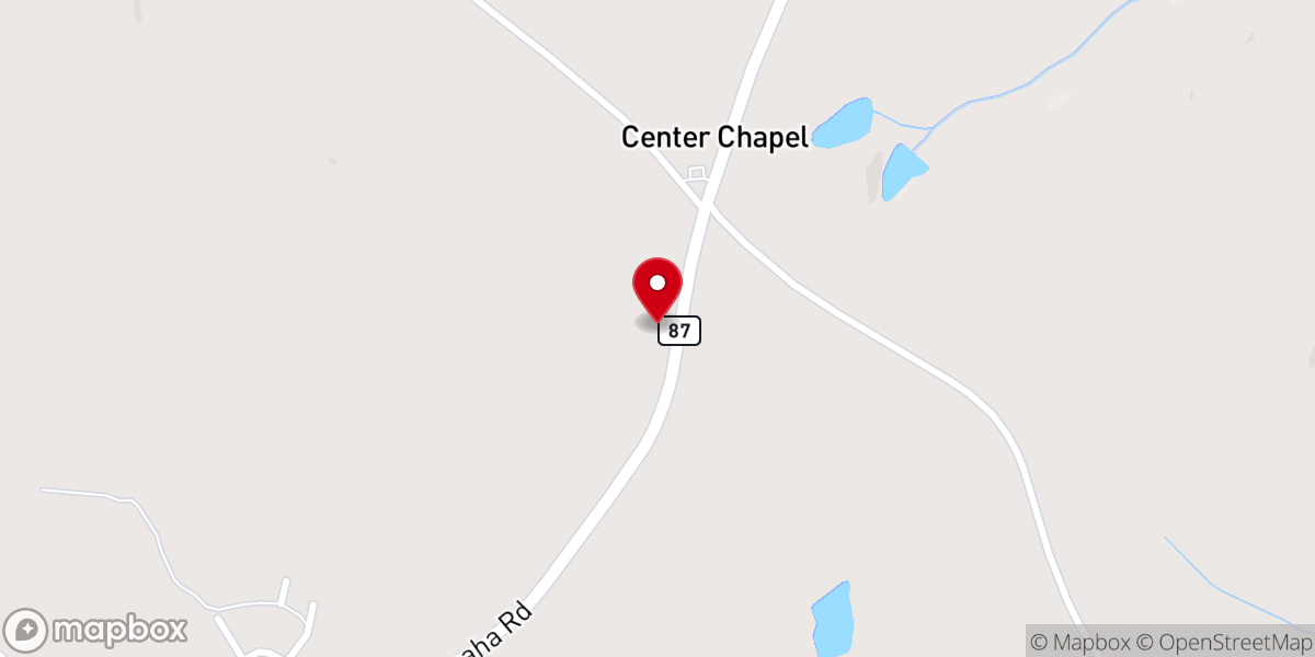 Map showing location of Center Chapel