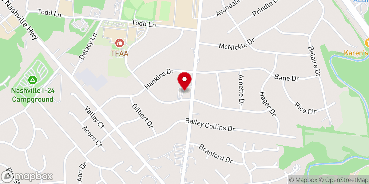 Map showing location of Grace Church Smyrna