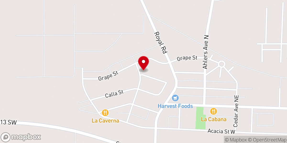 Map showing location of Asambleas de Dios, royal city