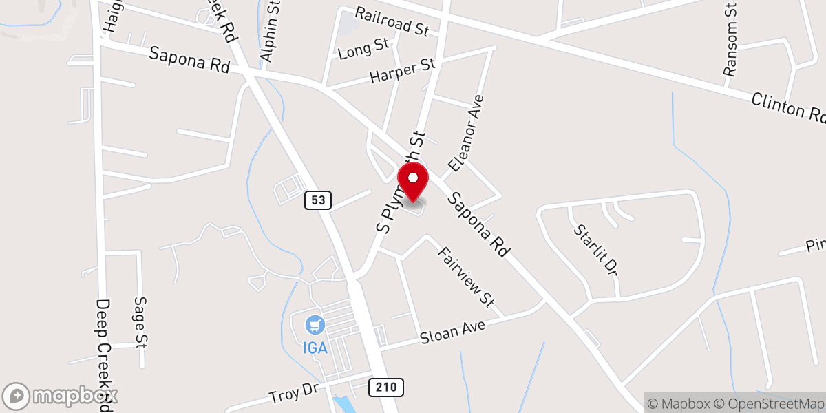 Map showing location of Greater Works Deliverance Temple