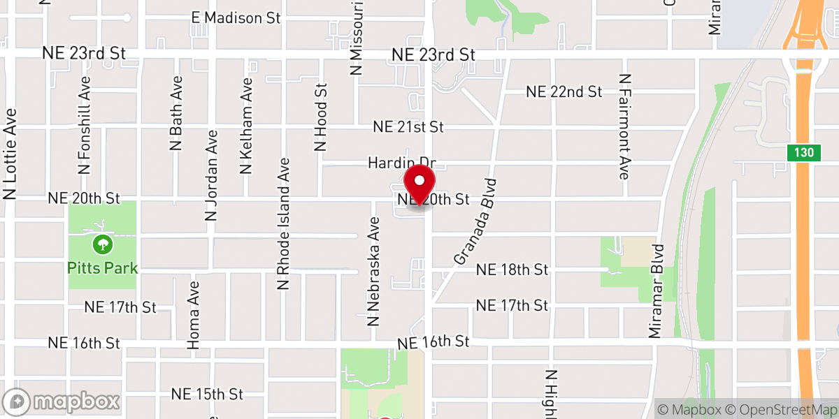 Map showing location of Friendship Baptist Church
