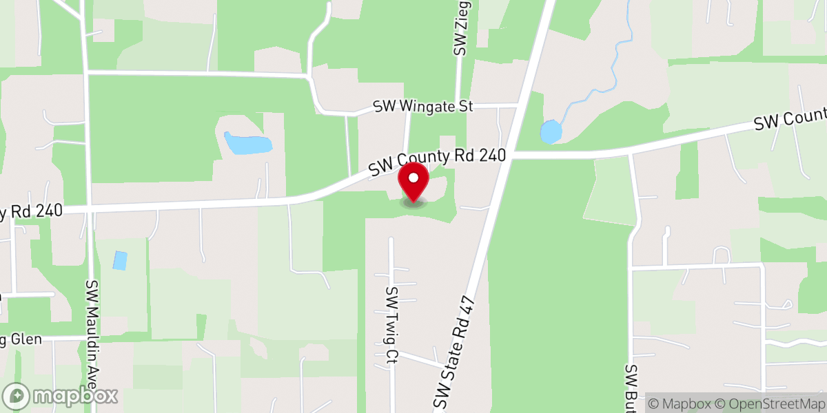 Map showing location of Mount Salem Church