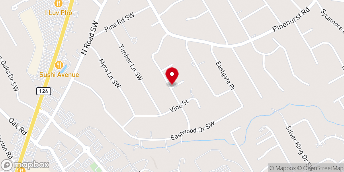 Map showing location of Emmanuel Church of South India C S I Congregation of Atlanta