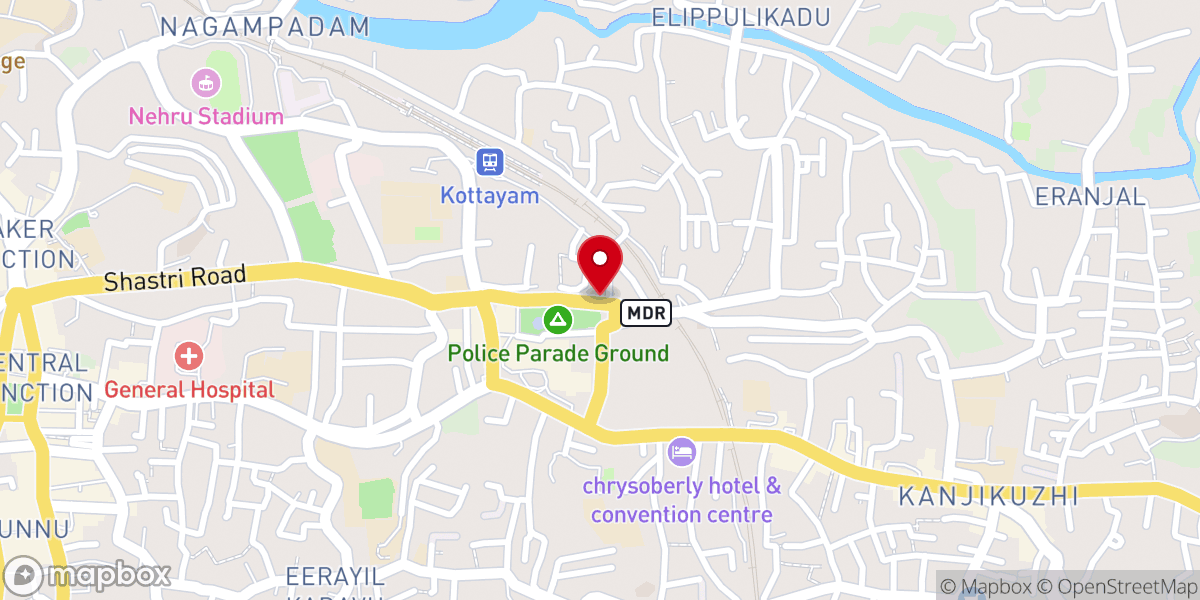 Map showing location of C.S.I. Ascension Church Parsonage