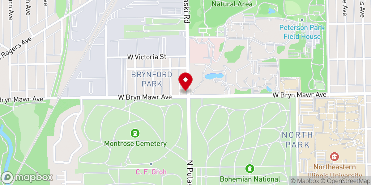 Map showing location of Chicago Seventh-Day Adventist Church - Hrišćanska Adventistička Crkva Čikago