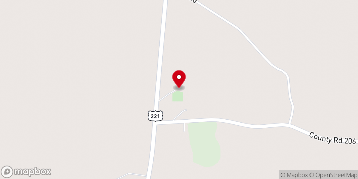 Map showing location of Blounts Chapel A.M.E. Church