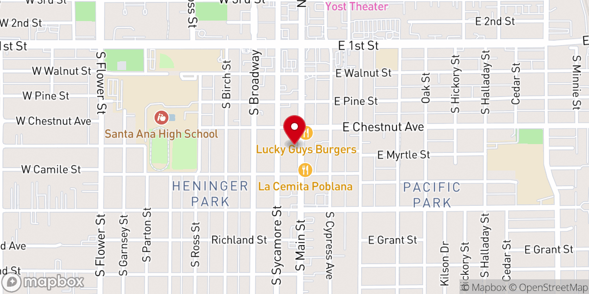 Map showing location of Assemblies of God Churches