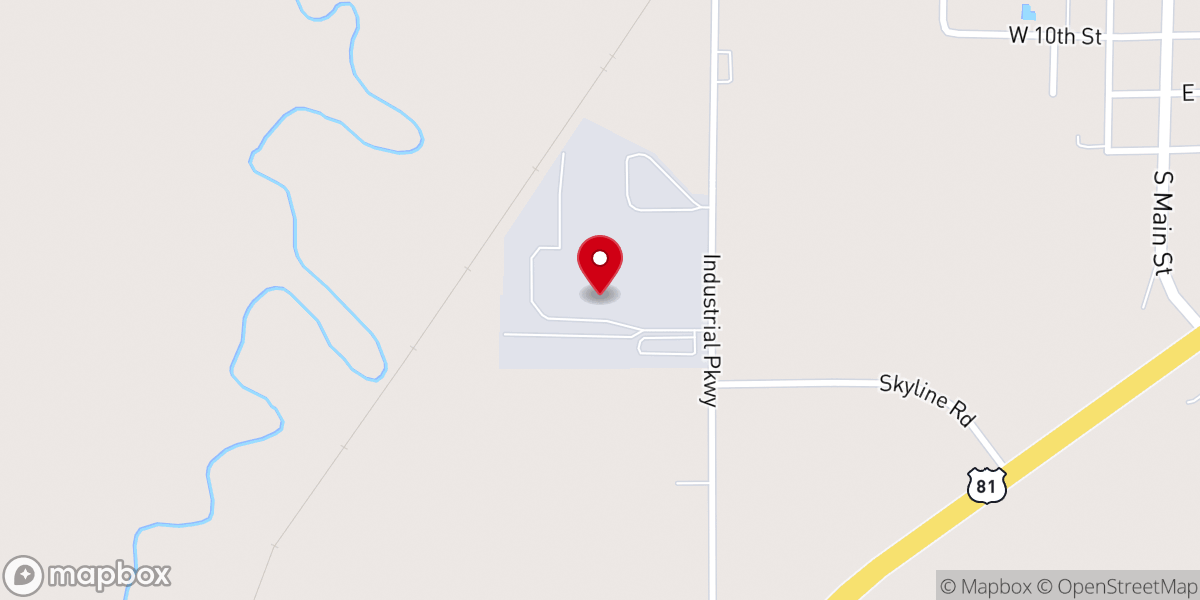 Map showing location of Tyson Foods