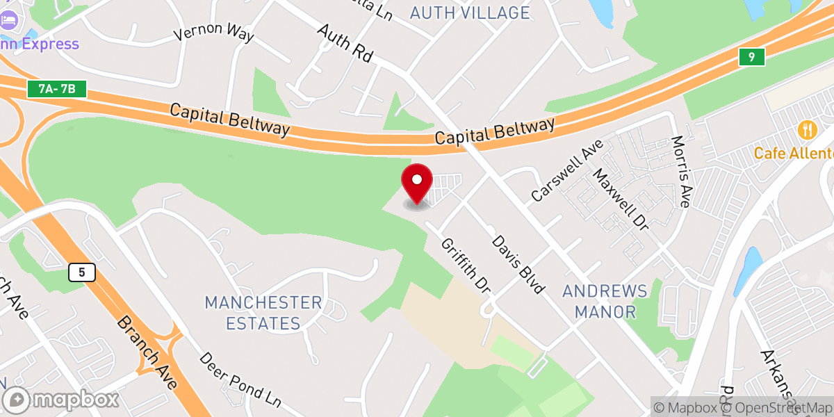 Map showing location of Beltway Church of Christ