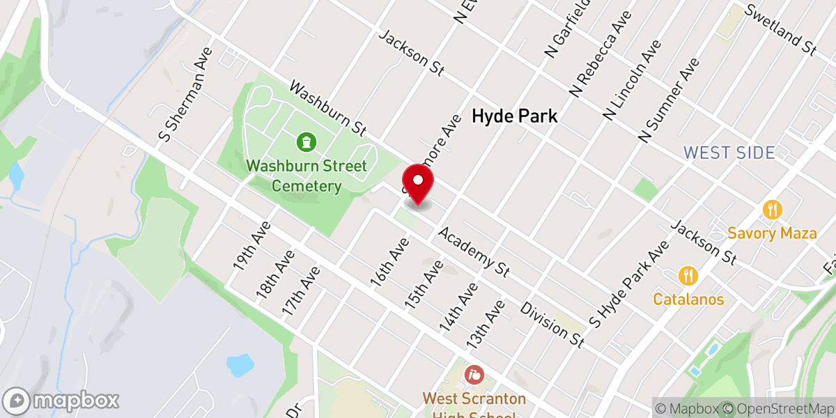 Map showing location of St Peter & Paul Church