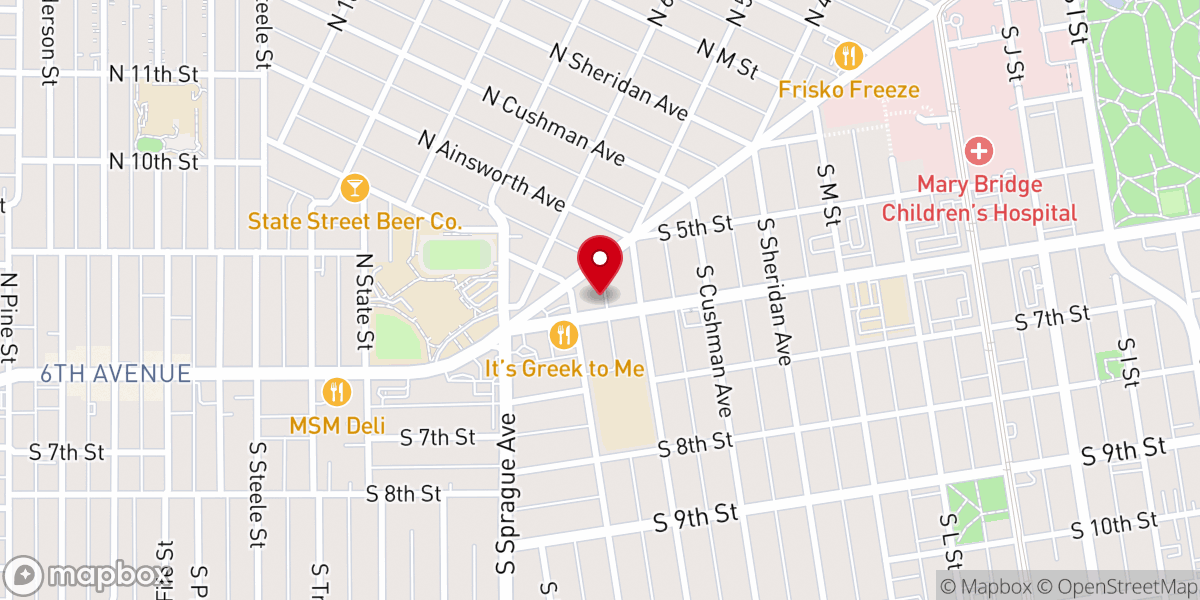 Map showing location of Trinity Presbyterian Church